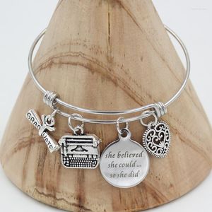 Charm Bracelets Wholesale Stainless Steel Bracelet Court Reporter Journalist Graduation Writers Publishers Gift Jewelry PulseraCharm Raym22