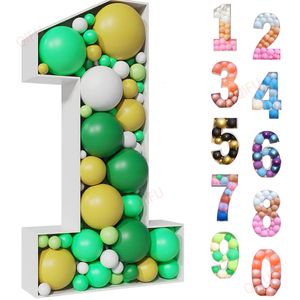 Altre forniture per feste di eventi 7393 cm Figura di compleanno gigante Scatola di riempimento per palloncini 1 anno 1 ° compleanno Ragazzo Ragazza Anniversario Baby Shower Gender Reveal Decor 230621