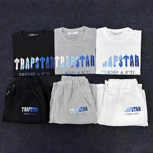 Trapstar Herren-Shorts und T-Shirt-Set, Trapstar-Trainingsanzug, Designer-Paare, Handtuch, Stickerei-Buchstabe, Herren-Sets, Damen-Rundhalsausschnitt, Trapstar-T-Shirt Ha