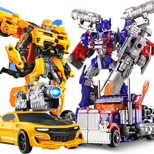 Transformation Toys Robots 20cm Anime Transformation Movie Toys Boy Cool Plastic Abs Robot Car Action Figurer Tank Aircraft Model Äldre Children Gift 230621