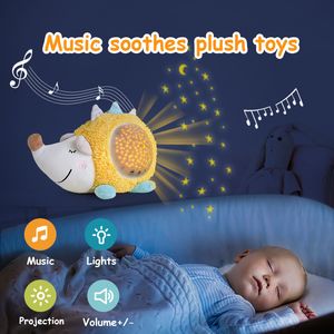 Plüsch-Lichtspielzeug, Baby-Schlafschnuller für schlafendes Baby, tragbare weiße Geräusch-Soundmaschine, Nachtlichtprojektor, Baby-Schlaflied, Stofftierspielzeug 230621