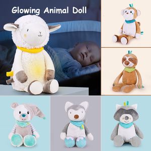 Brinquedos de pelúcia Light-Up Baby Doll Comfort Light com LED Music Star Light Baby Plush Comfort Doll Sleep Doll Brinquedo Presente de aniversário infantil 230621