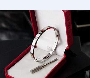 Bracelety 3A Catier Love Bransoletka ślubna 10 diamentów w kultowej kolekcji dla kobiet z torbą na kurz rozmiar 16/19 Fendave