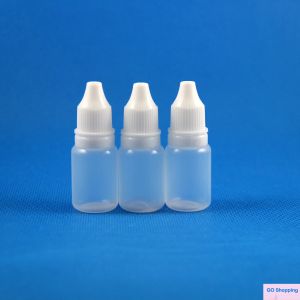 100 PCS 10ml（1/3オンス）プラスチックドロッパーボトルタンパープルーフキャップのヒント安全LDPE E VAPOR CIG LIQUIT 10 ml卸売