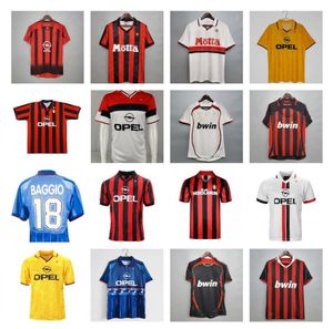 Kaka 90 91 Retro Futbol Formaları Ev Gömlekleri 96 97 Gullit 02 03 04 Maldini Van Basten Futbol Ronaldo Inzaghi AC 06 07 09 10 SHVCHENKO MILANS BAGGIO PILLOFOOBBALL TROME