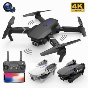 E88 Pro WIFI FPV Mini Drone Com Grande Angular HD 4K Câmera Altura Segure Obstáculos Evita Obstáculos Dobráveis Quadcopter Drones Brinquedos de Presente para Crianças