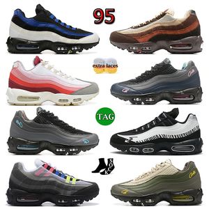 Toppkvalitet 95S Runner Running Shoes 95S Sports Retros Anatomy of Gid Triple Black Neon Greedy Pink Beam Sequoia Men Women Designer OG Sneakers 36-46