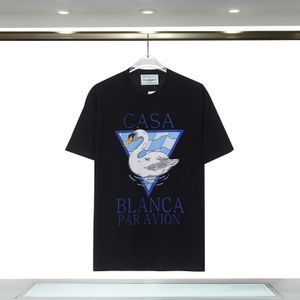 Casablanc t skjortor män kvinnor designers kort ärmkläder topp t-skjorta och korta kvinnor lösa siden skjorta hög kvalitet tees gratis transport män asia storlek s-3xl