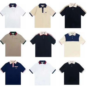 Cotton 23SS Projektant koszule polo luksusowe polo swobodne męskie t -sens liter haft mody High Street Man Tee