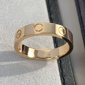 Anello LOVE 3.6MM Sottile coppia di fedi nuziali Placcato in oro 18K designer per donna per uomo Riproduzioni ufficiali di qualità T0P regalo di lusso per la fidanzata con scatola 009