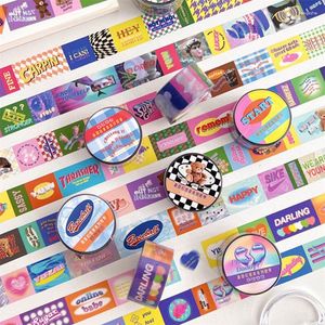 Gift Wrap Vintage Letter Stamp Map Masking Washi Tape Retro Material Decorative Adhesive Diy Scrapbooking Sticker Label Stationery