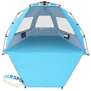 Tents and Shelters 34 Person Pop Up Beach Tent Outdoor Portable UV Protection Extendable Floor With 3 Ventilating Sun Shade Shelter 230621