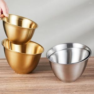 Bowls Vegetable Serving Bowl Golden Silver Color Large Capacity Pot Bucket Tableware
