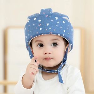 Czapki kapelusze bawełniane niemowlę dziecięcego hełm bezpieczeństwa dziecięce dzieci ochronę głowy kapelusz na spacerowe dziecko uczy się chodzić po hełmie awaryjnym 230621