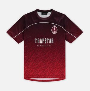 T-shirt da uomo Maglia da calcio Trapstar Mesh Blu nero rosso T-shirt da uomo Sportswear Design of motion 698ess