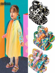 Sandalias de verano Mini Melissa, sandalias para niños, zapatos de playa para bebés y niños, zapatos de gelatina antideslizantes de suela suave para niñas grandes y niños 230621