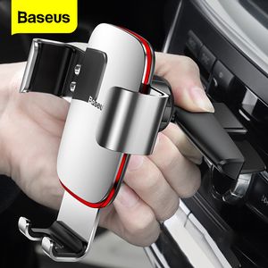 Baseus Gravity Car Phone Holder for Car CD Slot Mount Phone Holder Stand for iPhone 11 Pro Xs Max Metal Cell Mobile Phone Holder