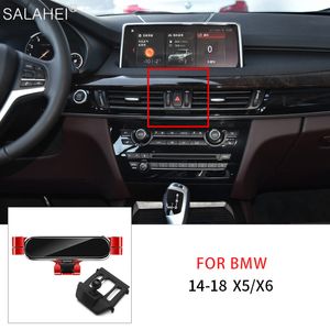 電話エアベントクリップ用重力車ホルダーBMW X5 F15 2013-2018 X6 F16 2015 2016 2017 2018 2018 2019のモバイルセルスタンド