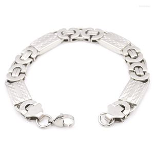Pulseiras de elo corrente plana 'U' bizantina moda pulseira para homens joias amigo meninos presente de natal WB832Link