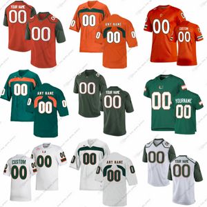 Camisas de futebol personalizadas do NCAA College Miami Hurricanes Angelo Jr. Brown George Dyke Williams Chaney Cidadão Parrish Peraino Walden II George Horton Joseph Ladson