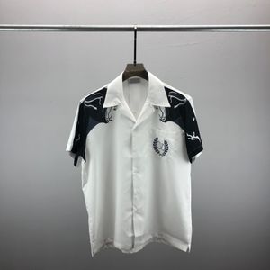 Erkekler Tasarımcı Gömlek Yaz Kısa Kollu Sıradan Düğme Up Gömlek Baskılı Bowling Gömlek Plajı Tarzı Nefes Alabilir Tişört Giyim #301
