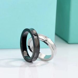 Designers ring fashion luxury Classic Ring Sterling Silver black women jewelry Versatile jewelry Wedding gift Love Anniversary style good nice Valentine Day Gift