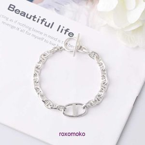 Brand Designer H home Bracelets online shop 925 Silver Pig Nose Girls Bracelet ins Japanese and Korean Pure Handjewelry Personalized Simple Jewelr With Gift Box