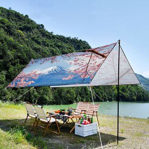 Tende e rifugi Japan Mount Fuji Tenda da esterno portatile leggera impermeabile Tenda Oxford resistente ai raggi UV adatta per picnic Beach Party 230621