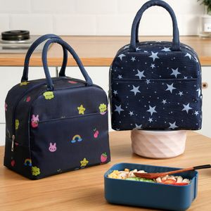 Bento Boxes Functional Thermal Insulation Bag Portable Canvas Lunch For Office Worker Box Food Picnic Bags Women Kids 230621