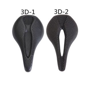 Bike Saddles Bicycle 3D Printed carbon Saddle Rails Ti Power Patented Material Comfortable Road MTB Seat Cozy Honeycomb Cushion 230621