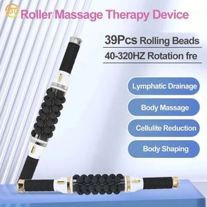 Nyaste 360 ​​graders rotationsbantningsmaskin Portable Micro-Vibration Roller Massage Body Sculpt Lymfatisk avgiftning Massager Anti-cellulitapparat