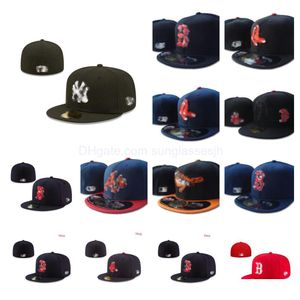 Cappellini da baseball Cappelli aderenti Designer Snapback Taglie Cappello Tutto il logo della squadra Unisex Gorras Bones Baskball regolabile Cotone Sport all'aria aperta Embro Dhbhe