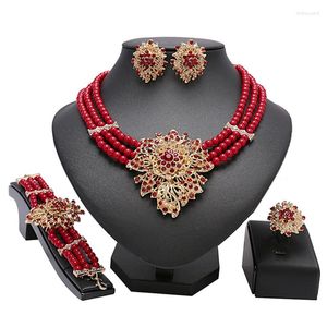 Halsbandörhängen Set LongQu Dubai Gold Plated Woman Nigerian Wedding Accessories Marockan Traditionell Jewellry Promotion