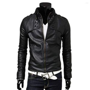 Herrjackor Mensjackor 2023 Läderjacka Mens - Cafe Racer Real Lambskin Estruerad Motorcykel 240314