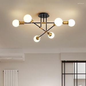 Lampadari Nordic Modern Led Chandelier Living Room Simple Home Interior Lighting Decorazione Lampada da soffitto