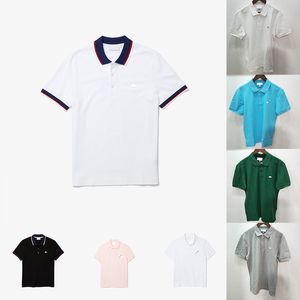 Polos masculinos camisetas de alta qualidade francês crocodilo polo Homme camisa de verão bordado camisetas de tendência de rua camisetas superiores