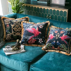 Poduszka amerykańska aksamitna papugowa papuga sofa siedzisko s Pillowcase Home Decor Poduszki klasyczne okładki