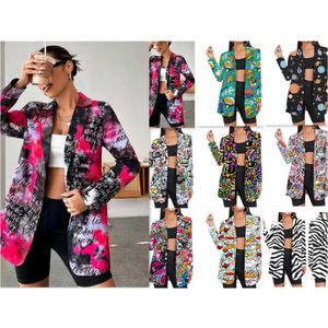 Женские костюмы Blazers 2023 Женщины 28 Colors Blazer Fashion Non Position Printing Женская повседневная маленькая пиджак тренд.