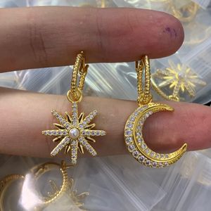 Ny designad triomphe arch pearl hoops örhängen diamanter mässing kvinnor örhänge designer smycken ce line9011781