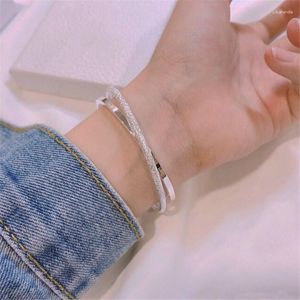 Link Bracelets Luxury Shining Cross Charm Bracelet &Bangle For Women Elegant Party Wedding Fashion Jewelry Gift Sl550