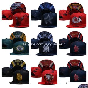 Bonés de bola Atacado Designer Snapbacks Chapéu ajustado Todos os chapéus de equipe Men Mesh Snapback Sun Flat Beanes Cap Esportes ao ar livre Hip Hop Embroid Dhw7S