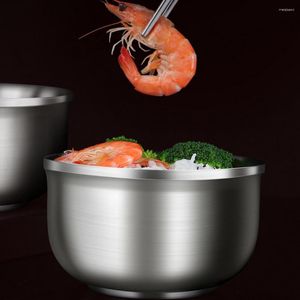 Ciotole Zuppa Insalatiera In Acciaio Inox A Doppio Strato Antiruggine Isolato Noodle Utensile Da Cucina Antiscottatura