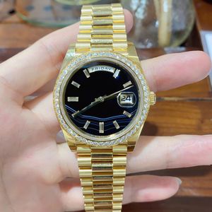Data Wysokiej jakości Montre de Luxe 40 mm męskie zegarki 2813 Ruch automatyczny pełny zegarek ze stali nierdzewnej Wodoodporne światła na ręczę mechaniczne Prezenty