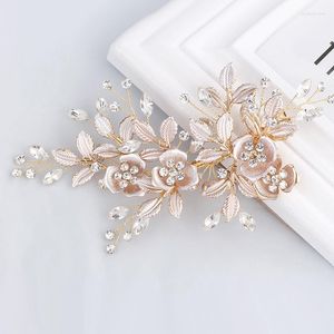 Headpieces The Style Selling 2023 Bride Hair Fashion Headdress Zircon Bridal Simple Design Flower Wedding Accessories