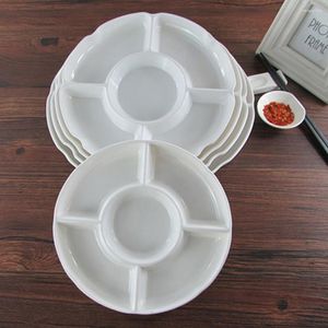 Dinnerware Sets Plastic Serving Utensils Imitation Porcelain Melamine Tableware Candy 27.2X27.2X2.8CM White