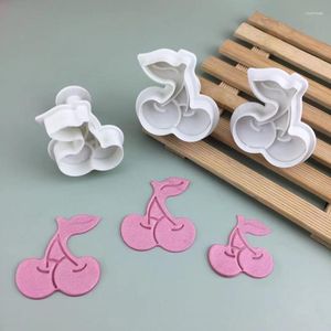 Baking Moulds Cherry Spring Press Mould Cookie Cutters DIY Fontant Cake