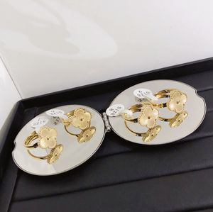 Anéis atacado marca de luxo designer quatro folhas trevo anéis moda feminina 18k banhado a ouro anel nunca desaparecer jóias de aço inoxidável a