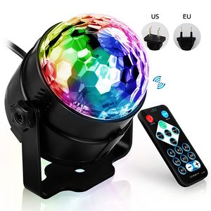 Sound Activated Party Lights RGB Disco Ball Light, Remote Control Strobe Lighting, Stage Par Light For Dance Parties Bar Christmas Wedding Show Club Home