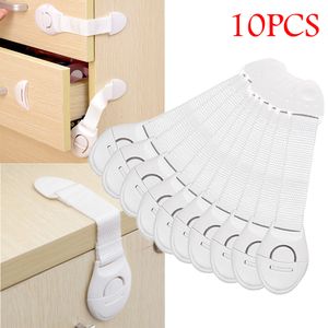 Baby s es# 10pcs Child Safety Cabinet Baby Proof Security Protector Drawer Door Cabinet Plastic Protection Kids Safety Door 230621