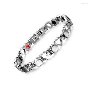 Связанные браслеты любовь форма Sliver Unisex Magnetic Bracelet- Здоровье энергия защита ЭД мужчины Женские браслет шарм ювелирные украшения